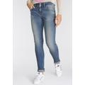 Slim-fit-Jeans LTB "MOLLY HIGH SMU" Gr. 31, Länge 30, blau (ritnoblue und wash) Damen Jeans 5-Pocket-Jeans Röhrenjeans