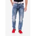 Bequeme Jeans CIPO & BAXX Gr. 33, Länge 32, blau Herren Jeans 5-Pocket-Jeans