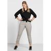 Chinohose SHEEGO "Große Größen", Damen, Gr. 50, Normalgrößen, beige (beigefarben), Obermaterial: 97% Baumwolle, 3% Elasthan, unifarben, casual, lang, Hosen, in Stretch-Qualität
