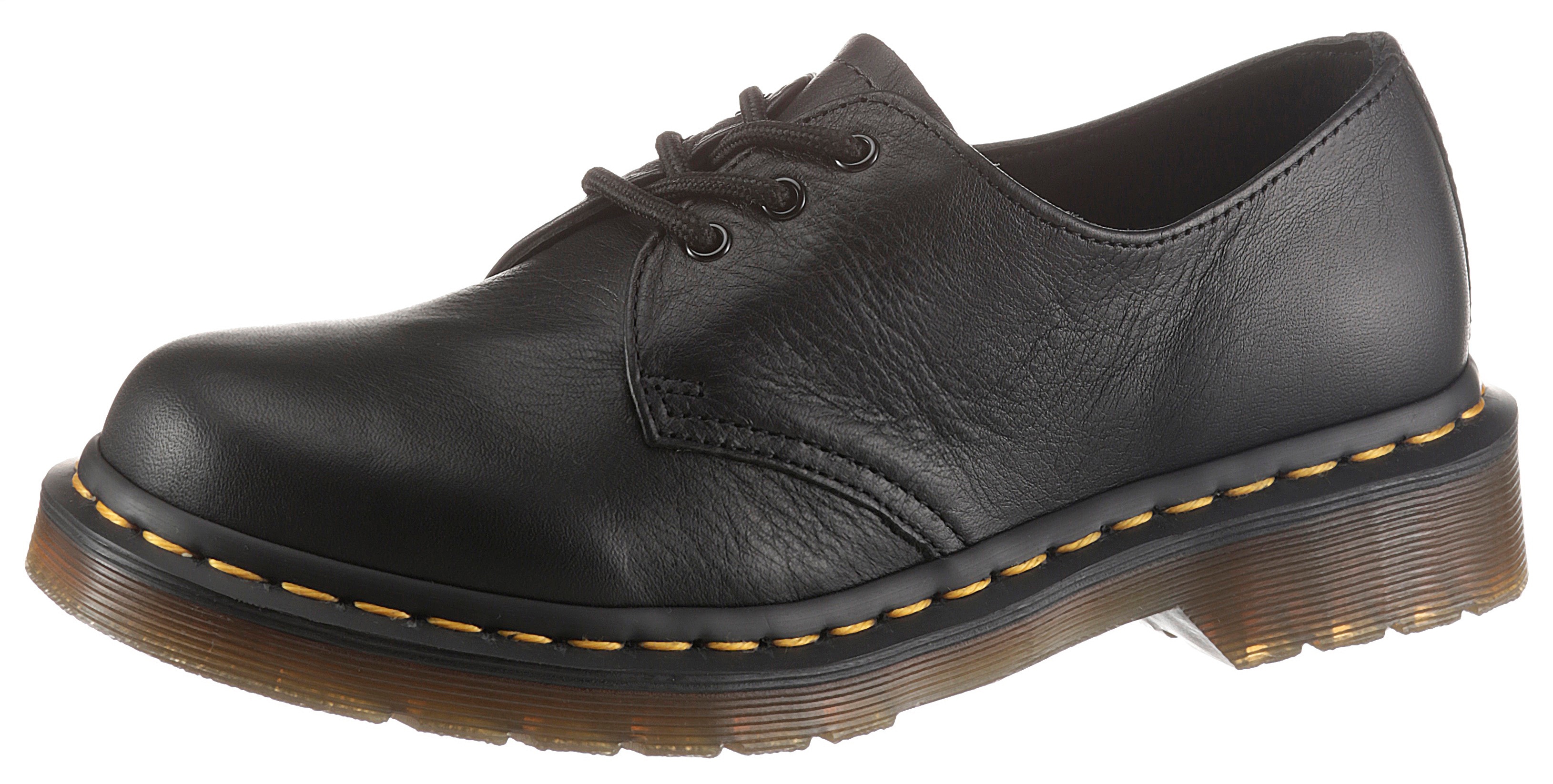 Schnürschuh DR. MARTENS "1461 Virgina", Damen, Gr. 39, schwarz, Leder, Schuhe Schnürschuh, mit typischer Rahmennaht, Freizeitschuh, Halbschuh, Schnürschuh