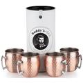 Becher BUDDY'S "Buddy´s Bar" Trinkgefäße Gr. Ø 9 cm x 9,5 cm 500 ml, 4er Set, rosegold (kupferfarben, rot, braun, goldfarben) Cocktailbecher Baraccessoires Weinaccessoires