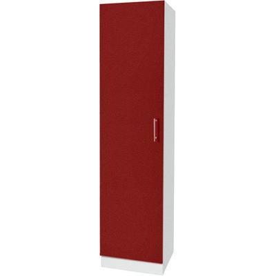 Seitenschrank WIHO KÜCHEN "Kiel", rot (front: burgund, korpus: steel grau), B:50cm H:200cm T:47cm, Schränke, 50 cm breit Image
