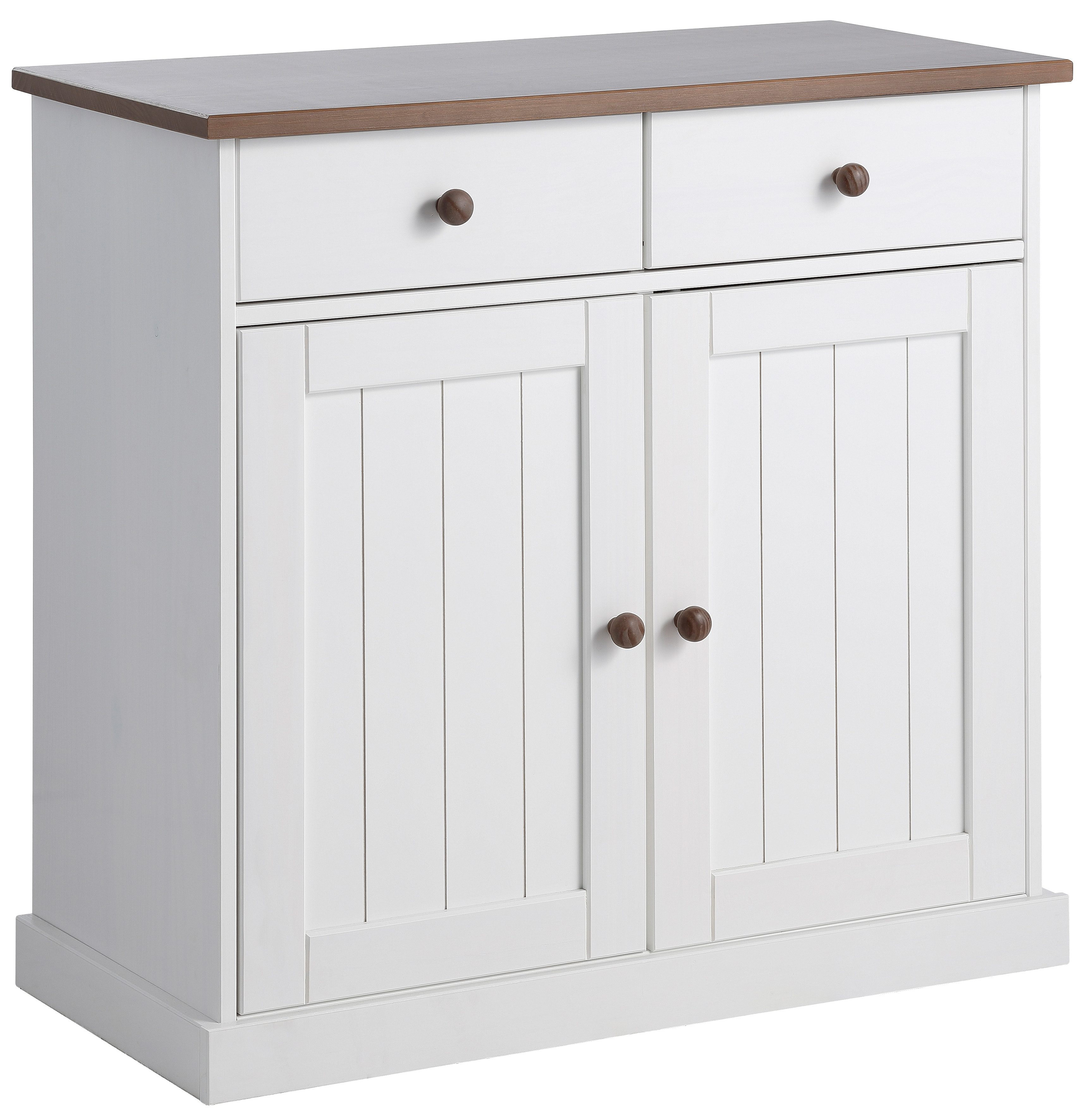 Kommode HOME AFFAIRE, weiß (weiß, sepia), B:90cm H:86cm T:45cm, Sideboards, Breite 90 cm Image