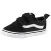 Sneaker VANS "Ward V", Gr. 22,5, schwarz, Leder, Textil, sportlich, Schuhe Klettschuh Skaterschuh Sneaker low, mit Klettverschluss