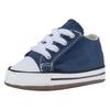Sneaker CONVERSE "Kinder Chuck Taylor All Star Cribster Canvas Color-Mid", Gr. 19, blau (navy, natural, ivory, weiß), Textil, unifarben, sportlich, Schuhe Lauflernschuh Sneakerboots, für Babys mit Klettverschluss