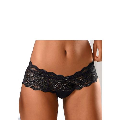 Panty LASCANA Gr. 36/38, schwarz Damen Unterhosen Dessous aus Spitze