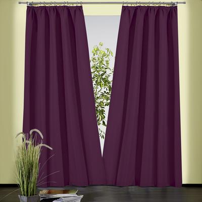 Vorhang WECKBRODT "Sento" Gr. 1, lila (aubergine), B:135cm H:150cm, Polyester, Baumwolle, Gardinen, Baumwolle, blickdicht, matte Struktur, unifarben, Gardine, Store Image