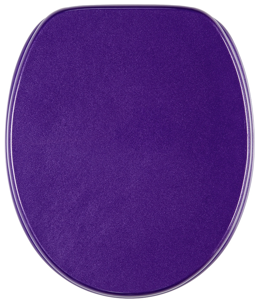 WC-Sitz SANILO "Glitzer WC-Sitz", lila (violett), B:37,7cm L:47cm, MDF - Mitteldichte Holzfaserplatte, WC-Sitze, mit Absenkautomatik