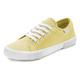 Sneaker LASCANA Gr. 40, gelb Damen Schuhe Canvassneaker Sneaker low Skaterschuh aus Textil, Schnürhalbschuh, Freizeitschuh Bestseller