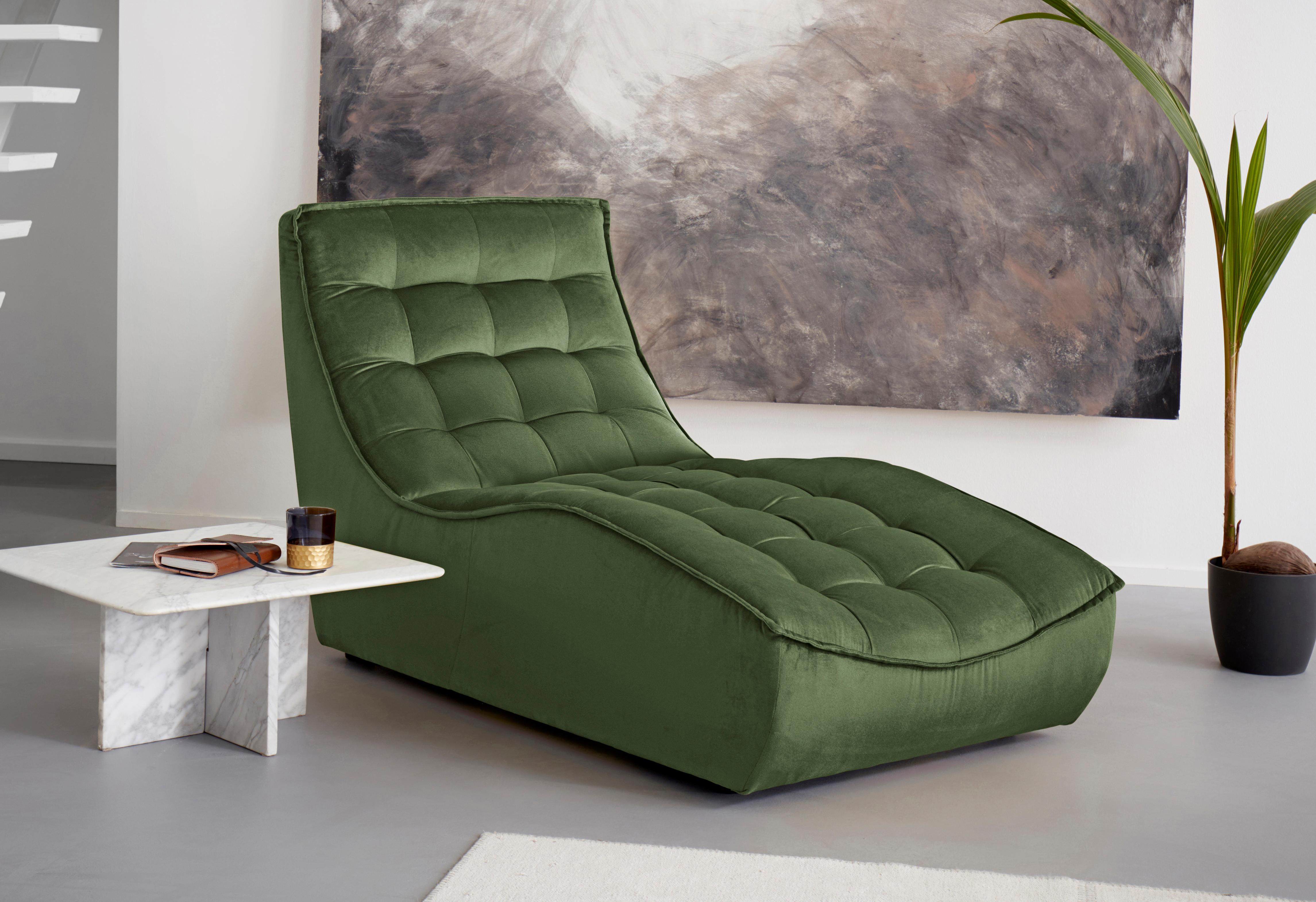 Chaiselongue CALIA ITALIA "Banjo, Designsofa, erstklassiger Sitzkomfort, als Einzelelement", grün (muschio), B:81cm H:88cm T:156cm, Sofas, oder als Modulsofa mit den passenden Erweiterungselementen stellbar