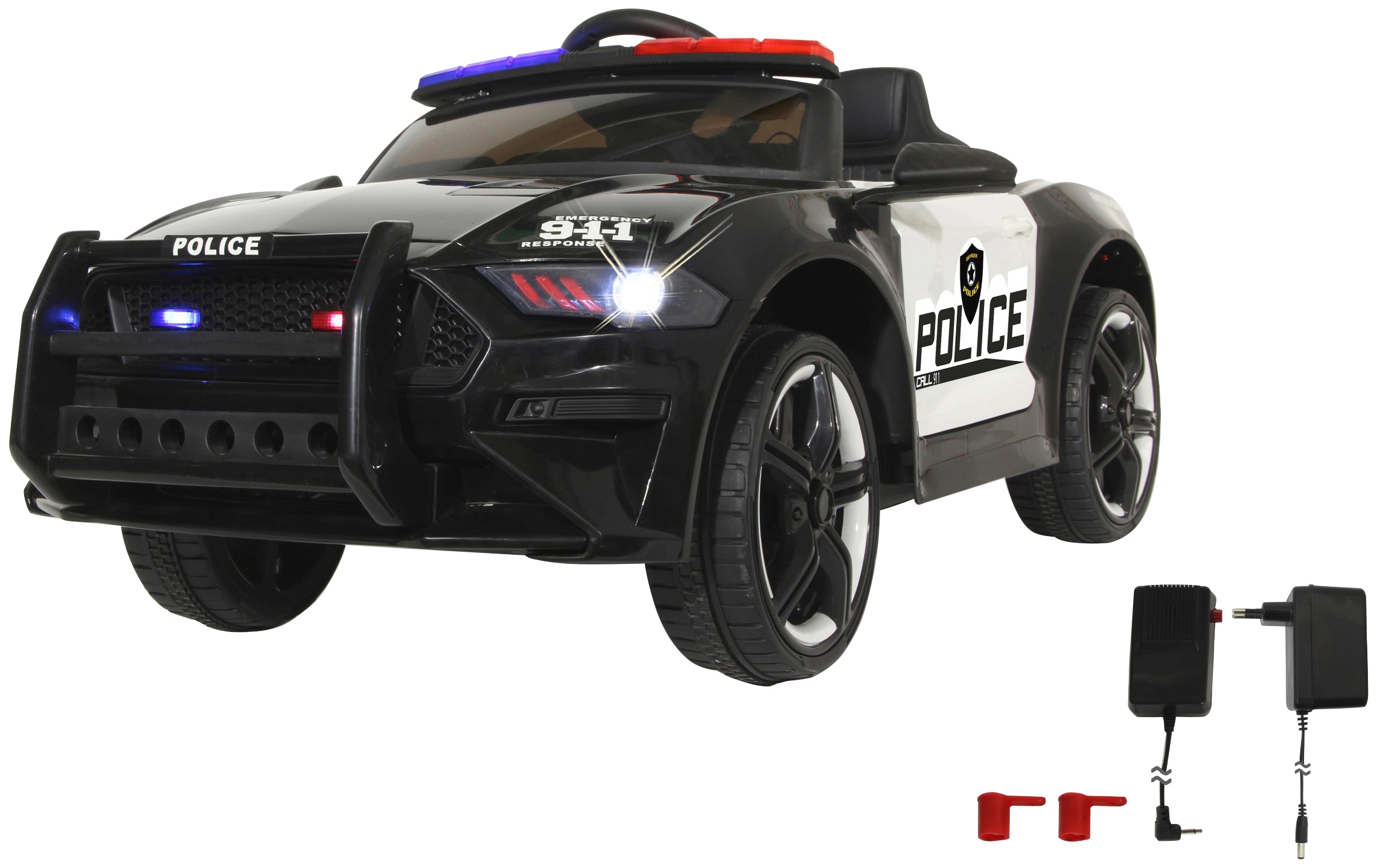 Elektro-Kinderauto JAMARA "US Police Car", schwarz, Elektro-Kinderfahrzeuge, KinderB:62cm H:53cm T:113cm, B:62cm H:53cm T:113cm