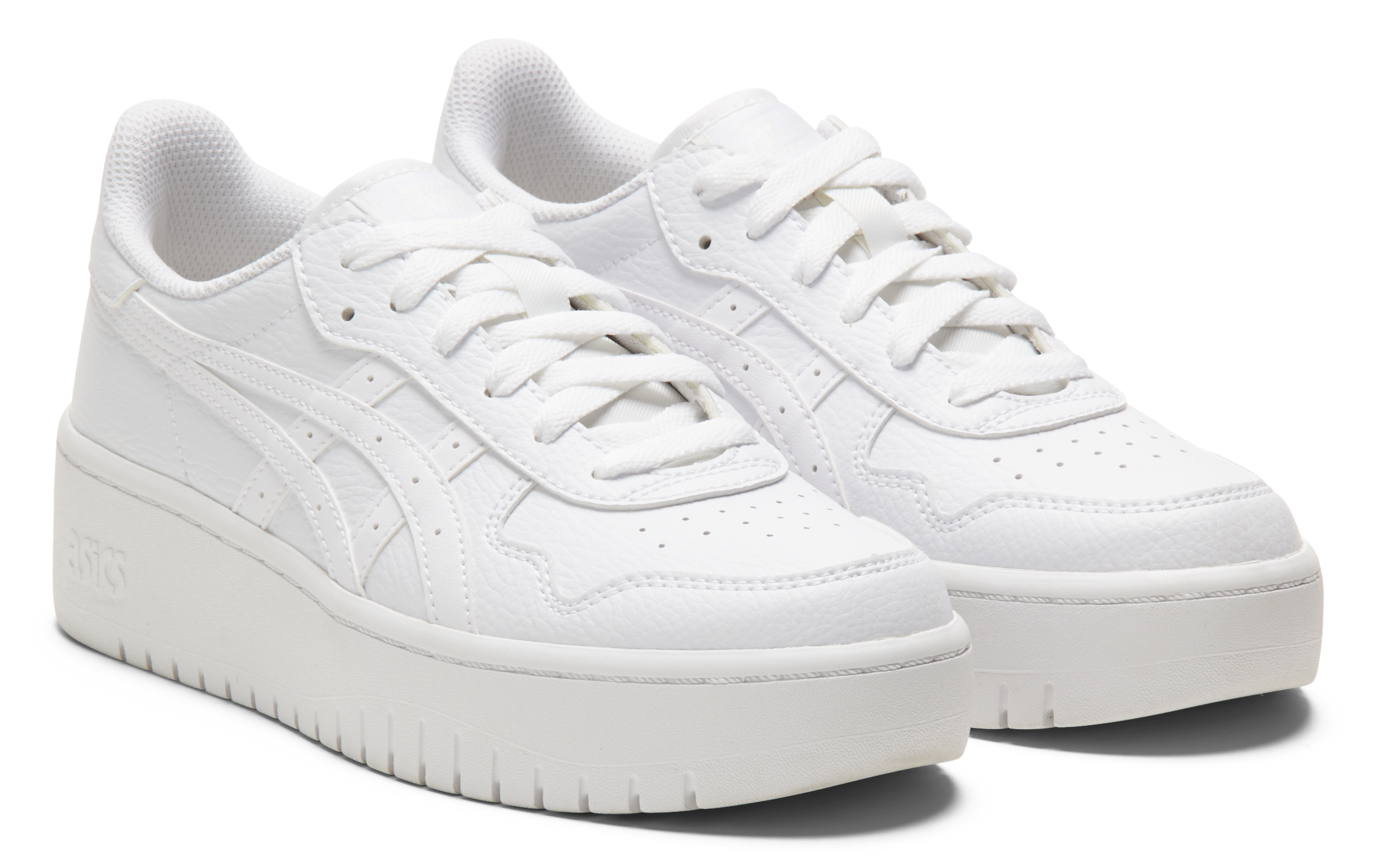 Plateausneaker ASICS SPORTSTYLE "JAPAN S PF", Gr. 39, weiß, Synthetik, unifarben, Sportlich, Schuhe