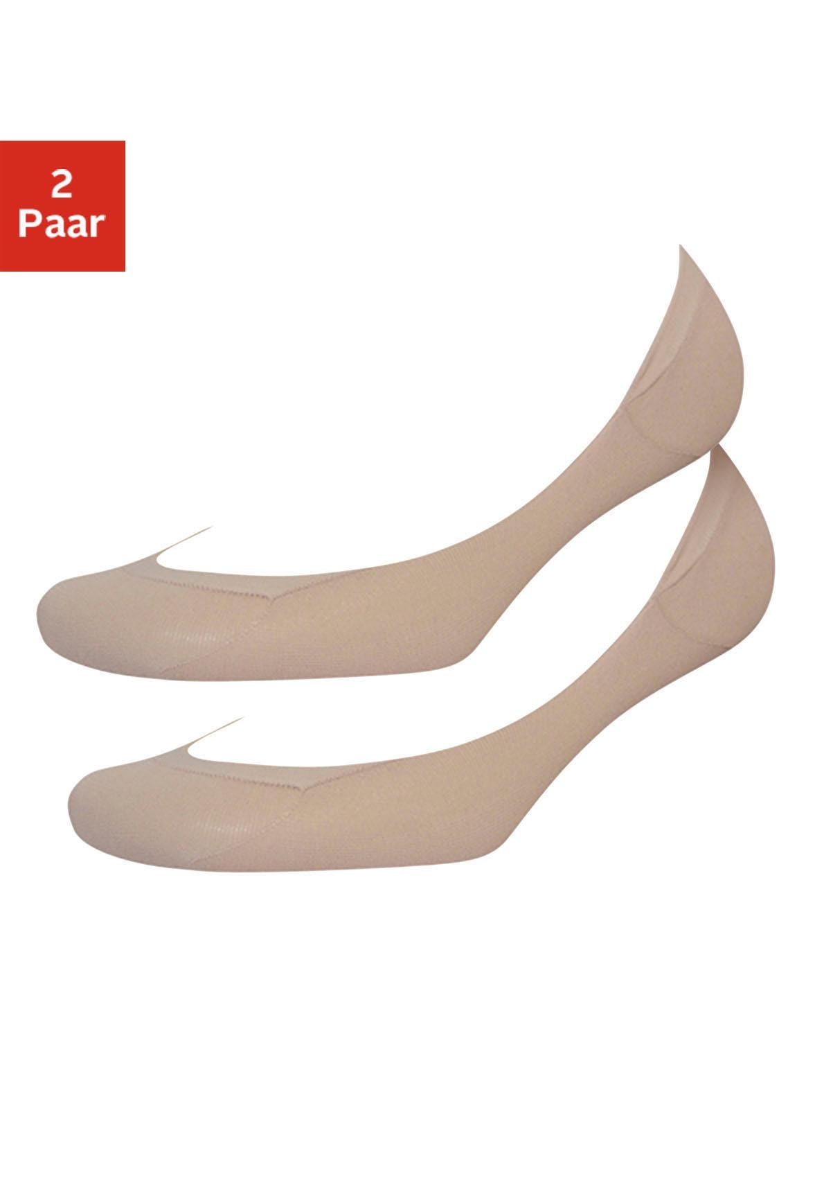 Füßlinge VIVANCE, Damen, Gr. 35-38, beige (natur), Polyamid, unifarben, Socken, mit Ballenpolster