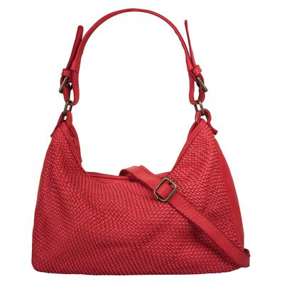 Shopper SAMANTHA LOOK, Damen, Gr. B/H/T: 32cm x 24cm x 15cm onesize, rot, Leder, Taschen, echt Leder, Made in Italy Image