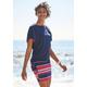 Jerseykleid KANGAROOS Gr. 32/34 (XS), N-Gr, bunt (marine, rot, blau, gestreift) Damen Kleider Strandkleider
