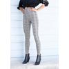 Leggings BUFFALO, Damen, Gr. 40/42, N-Gr, schwarz-weiß (schwarz, weiß), Strick, Obermaterial: 89% Polyester, 9% Polyamid, 2% Elasthan, Glencheckmuster, kariert, casual, eng lang, Hosen, im Glencheck-Design, elastisch, modisch