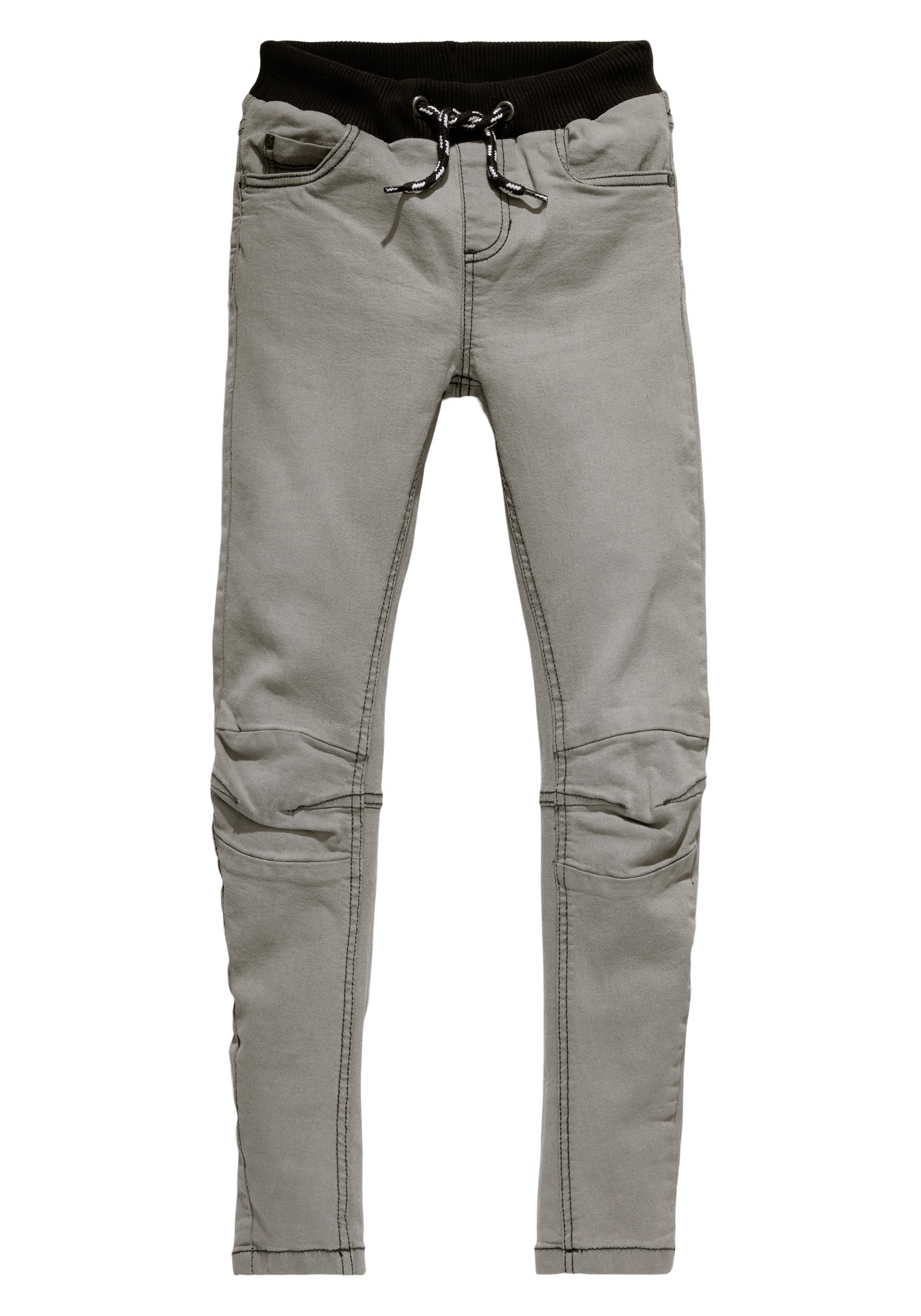 Schlupfjeans ARIZONA "Stretch-Jeans für Jungen", Jungen, Gr. 182, N-Gr, grau (grau, denim), Denim/Jeans, Obermaterial: 75% Baumwolle, 24% Polyester, 1% Elasthan, Basic, slim fit, Jeans, bequeme O-Shape-Passform, Used-Look-Waschung, Topseller Image