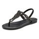 Zehentrenner LASCANA Gr. 36, schwarz Damen Schuhe Sommerschuh Zehenstegsandale Zehensteg-Sandalen