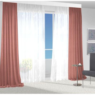 Vorhang VHG "Una" Gr. 1, rot (rosenholz), B:140cm H:130cm, Polyester, Gardinen Image