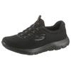 Slip-On Sneaker SKECHERS "Summits", Damen, Gr. 37, schwarz, Textil, sportlich, Schuhe, Slipper, Freizeitschuh, Komfortschuh mit Gummizug, Topseller