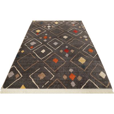 Teppich WECON HOME "Mont Royal" Gr. 4, grau (dunkelgrau), B:160cm H:8mm L:225cm, Kunstfaser, Teppiche, Wohnzimmer Image