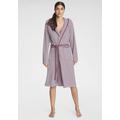 Unisex-Bademantel TOM TAILOR HOME "Stripe" Bademäntel Gr. S, lila (mauve) Bademantel Bademäntel