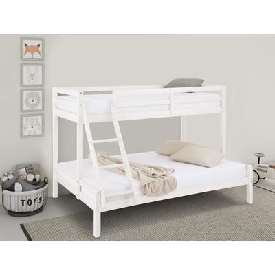 Kinderbett LÜTTENHÜTT "Alpi", weiß, B:151cm H:45,5cm L:208cm, Betten, mit 2 Schlafgelegenheiten, inklusive Lattenrost und Leiter