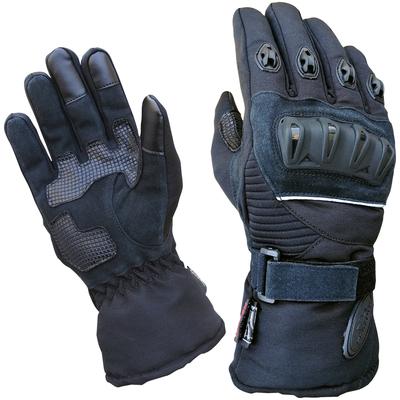 Motorradhandschuhe PROANTI Gr. XL, schwarz, Handschuhe, XL, Obermaterial: 50% Nylon, 40% Polyester, 10% Polyurethan. Innenfutter: 100% Polyester, speziell für Regenwetter und den Winter
