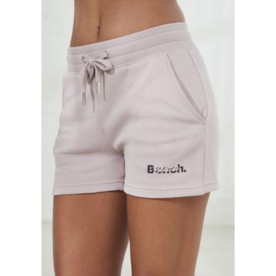 Shorts BENCH. LOUNGEWEAR, Damen, Gr. 48/50, N-Gr, rosa (rauchrosa), Interlock, Obermaterial: 60% Baumwolle, 40% Polyester, unifarben, bestickt, Basic, bequem kurz, Hosen, mit Logodruck und Stickerei Image