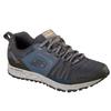 Sneaker SKECHERS "Escape Plan", Herren, Gr. 48,5, blau (navy), Textil, Leder, sportlich, Schuhe, mit wasserabweisendem Material, Freizeitschuh, Halbschuh, Schnürer, Topseller