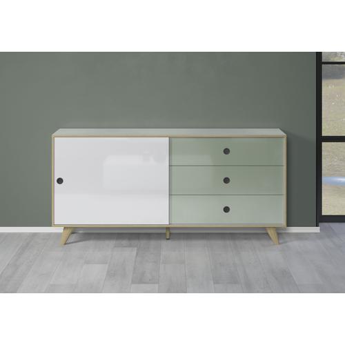 „Sideboard INTER-FURN „“Adelaide““ Sideboards Gr. B/H/T: 180 cm x 86 cm x 40 cm, 3, weiß Sideboards Modernes Design“
