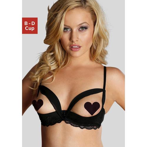 Büstenhebe PETITE FLEUR GOLD Gr. 100, Cup D, schwarz Damen BHs BH Bügel-BH Büstenhebe Hochzeitsdessous Hochzeitswäsche Reizwäsche Spitzen-BH Spitzenwäsche mit Bügel und edler Spitze, sexy Dessous