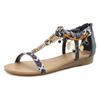 Sandale LASCANA "Sommerschuh", Damen, Gr. 36, blau, Obermaterial: 100% Lederimitat. Futter: 100% Lederimitat. Decksohle: 100% Lederimitat. Laufsohle: 100% Synthetik, ethno, modisch, Schuhe Sandalette Schaftsandale Sommerschuh, Sandalette,...