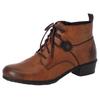 Schnürstiefelette RIEKER, Damen, Gr. 38, braun (braun used), Lederimitat, elegant, Schuhe, Schnürboots, Blockabsatz, in elegantem Look