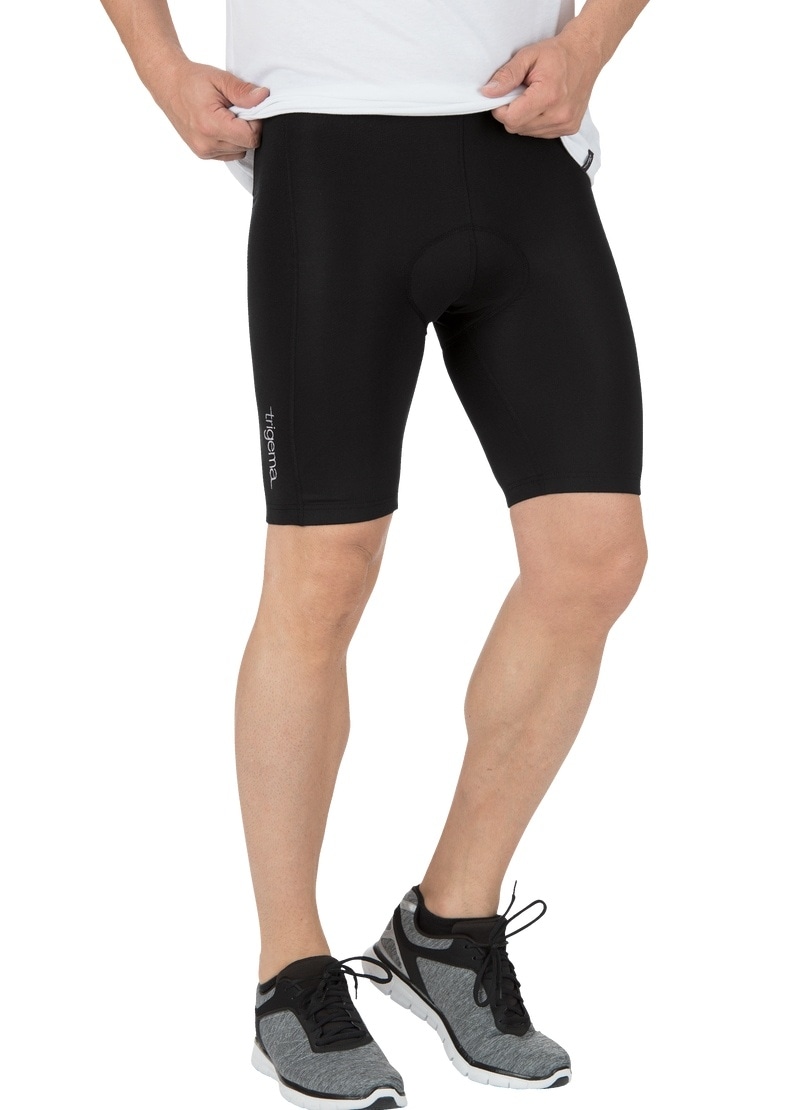 Funktionshose TRIGEMA "TRIGEMA Kurze Radlerhose", Herren, Gr. L, US-Größen, schwarz, 85% Polyester (Bioactive), 15% Elastan, Hosen Image
