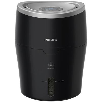 Luftbefeuchter PHILIPS "HU4814/10 2000 Serie", schwarz (schwarz, silberfarben), B:24,9cm H:33,9cm T:24,9cm, Luftbefeuchter, Geschenkartikel, für 40 m² Räume, mit NanoCloud-Technologie