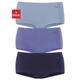 Panty S.OLIVER Gr. 32/34 (S), 3 St., blau (blaufarben) Damen Unterhosen Spar-Sets