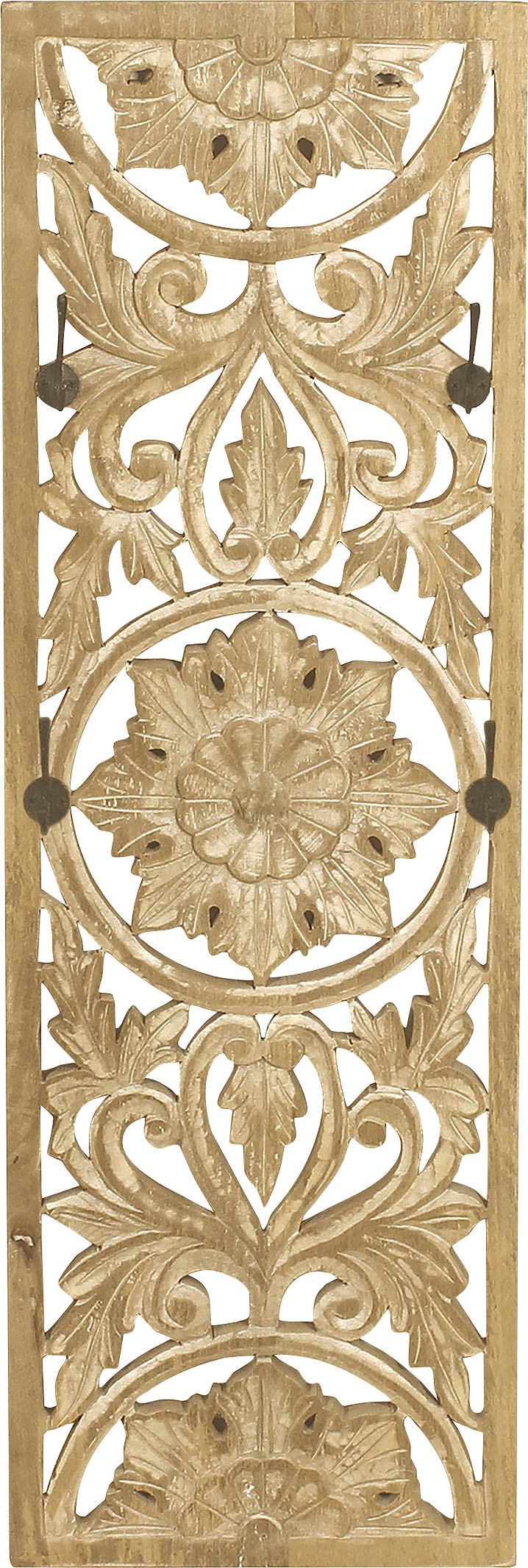 Garderobenpaneel SIT "Lakadee", beige (natur), B:35cm H:110cm T:8cm, Massivholz, Metall, Garderobenpaneele, Garderobenpaneel