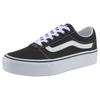 Plateausneaker VANS "Ward Platform", Gr. 37, schwarz-weiß (schwarz, weiß), Textil, sportlich, Schuhe Skaterschuh Sneaker low, aus textilem Canvas-Material