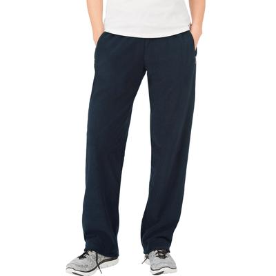 Jerseyhose TRIGEMA "TRIGEMA Fleece Freizeithose", Damen, Gr. S, US-Größen, blau (navy), 100% Polyester, casual, Hosen Image