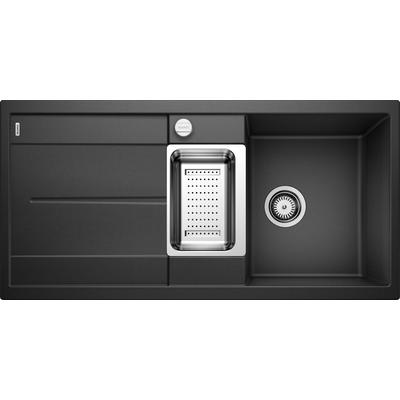 Granitspüle BLANCO "METRA 6 S", grau (anthrazit), B:100cm, Verbundwerkstoff, Küchenspülen, aus SILGRANIT, inkl. Edelstahl Multifunktionsschale