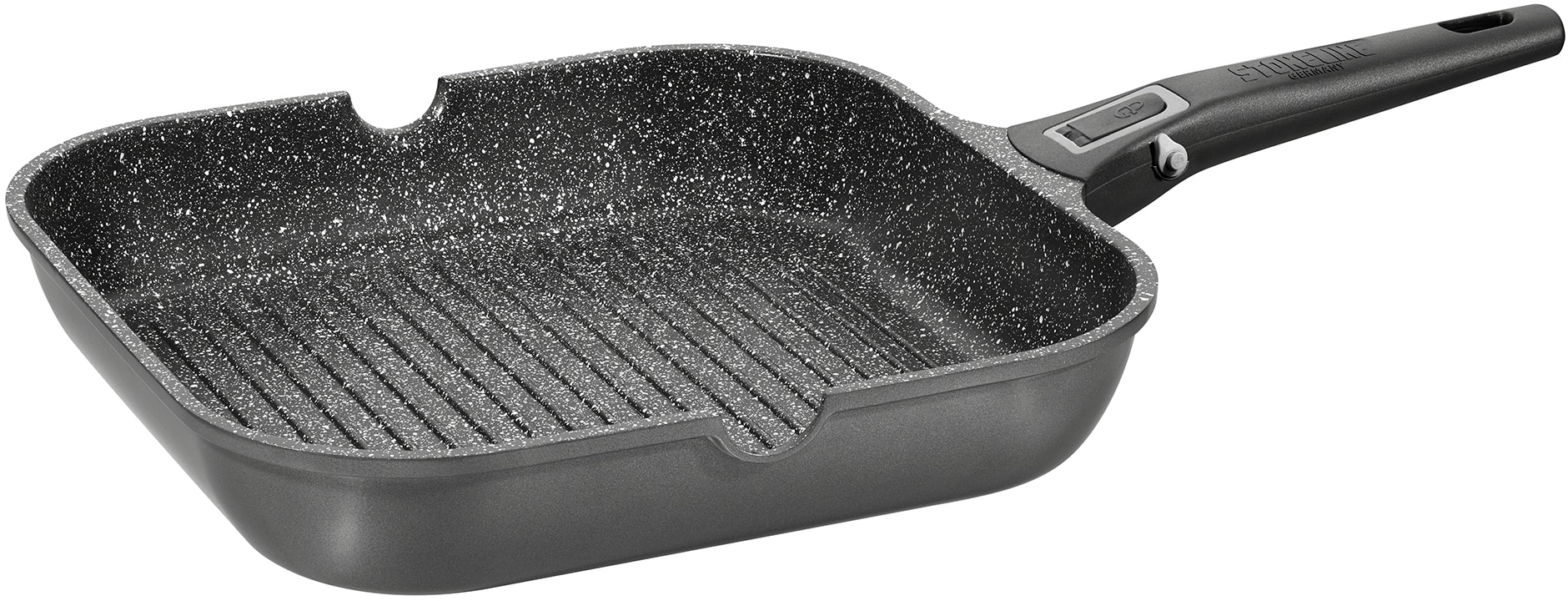 Grillpfanne STONELINE "Imagination PLUS", grau (anthrazit), B:28cm H:6cm L:28cm Ø:28cm, Pfannen, 28 x 28 cm, Induktion Image