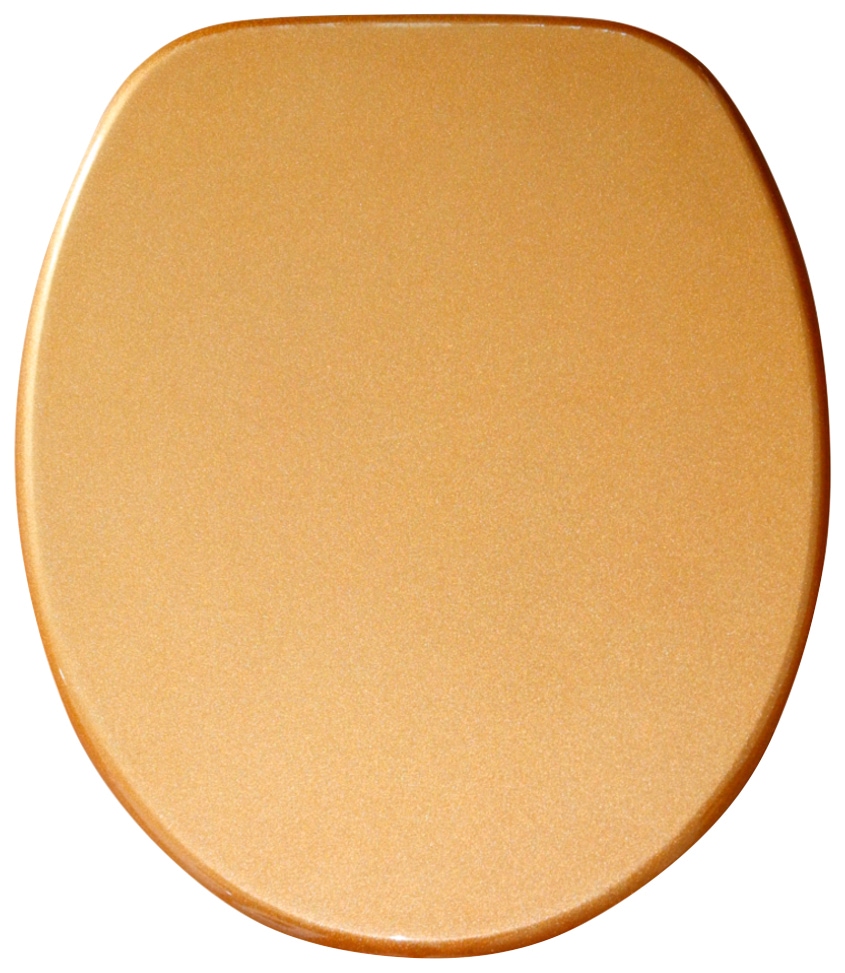 WC-Sitz SANILO "Glitzer WC-Sitz", gold (goldfarben), B:37,7cm L:47cm, MDF - Mitteldichte Holzfaserplatte, WC-Sitze, mit Absenkautomatik