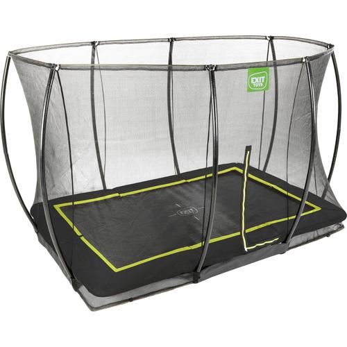 „Gartentrampolin EXIT „“Silhouette Ground““ Trampoline Gr. B: 214 cm, schwarz Kinder Trampoline BxT: 214×305 cm, mit Sicherheitsnetz“