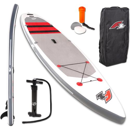 „Inflatable SUP-Board F2 „“Union 11,5″“ Wassersportboards Gr. 11,5 (350x84x15 cm) 350 cm, grau (weiß, grau) Stand Up Paddle ohne Paddel“