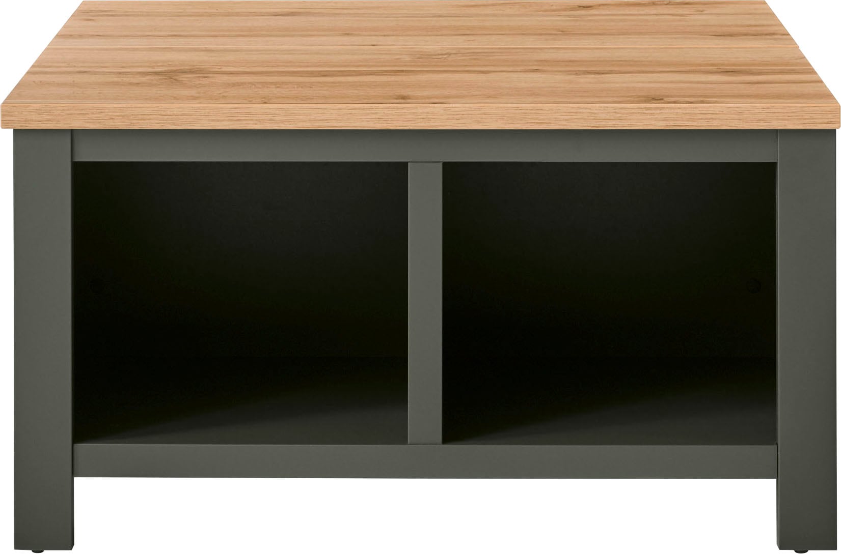 Couchtisch HOME AFFAIRE "CAMBRIDGE", grün (grün, wotan eiche dekor), B:93cm H:50cm T:93cm, Tische, Couchtisch Eckige Couchtische Holz-Couchtische, Breite ca. 93 cm