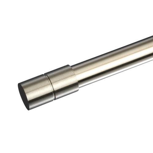 „Gardinenstangen-Endstück LIEDECO „“Zylinder – Inox““ Gardinenstangenendstücke silberfarben (edelstahlfarben) Gardinenstangen-Endstücke 20 mm“