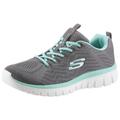 Sneaker SKECHERS "Graceful - Get Connected" Gr. 38, grau (grau, mint) Damen Schuhe mit Memory Foam, Freizeitschuh, Halbschuh, Schnürschuh Bestseller