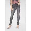 Slim-fit-Jeans ARIZONA "Curve-Collection" Gr. 48, N-Gr, grau (grey used) Damen Jeans Röhrenjeans