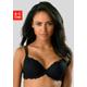 Push-up-BH VIVANCE Gr. 85, Cup A, schwarz Damen BHs BH Hochzeitsdessous Hochzeitswäsche Push-up-BH Spitzen-BH Spitzenwäsche Spitzen-BHs